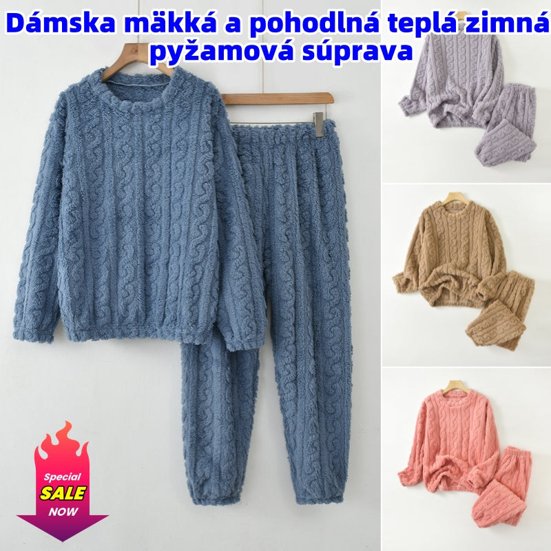 🌺【45-90kg】💥💫Damski miękki i wygodny ciepły zimowy komplet piżamowy