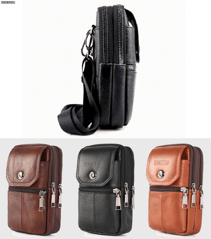 🔥🔥【50% de descuento por tiempo limitado】Bolso portátil para hombre, diseño híbrido (crossbody y bandolera)