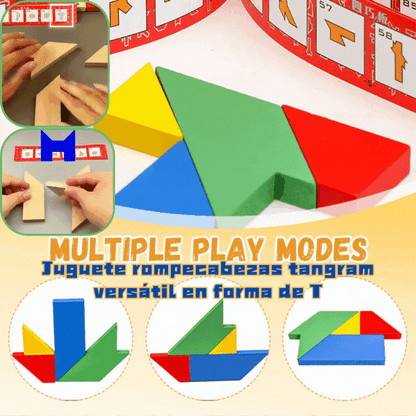 💕【Compra 1 y llévate 1 gratis】Nuevo juguete infantil de rompecabezas tangram en forma de T