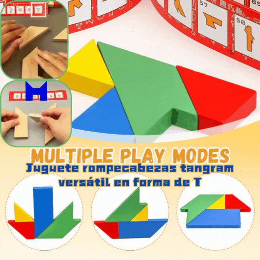 💕【Compra 1 y llévate 1 gratis】Nuevo juguete infantil de rompecabezas tangram en forma de T