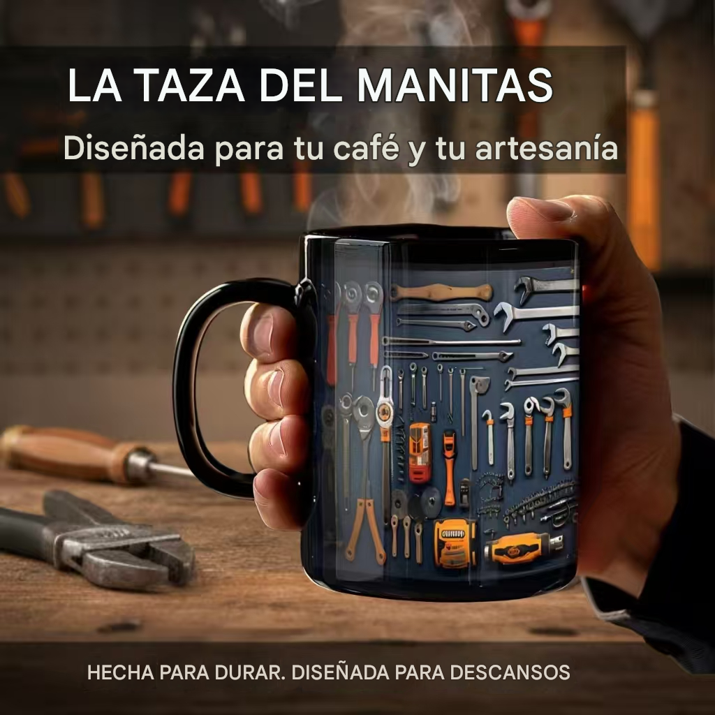 🔥☕【¡Último día! Compra 1 y llévate 1 gratis】Nueva taza de cerámica con diseño de herramientas para mecánicos
