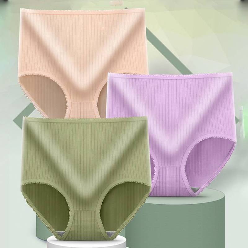 【🔥8 sztuk】Damskie figi plus size, wodoodporne, antybakteryjne, z wysokim stanem, pełne majtki