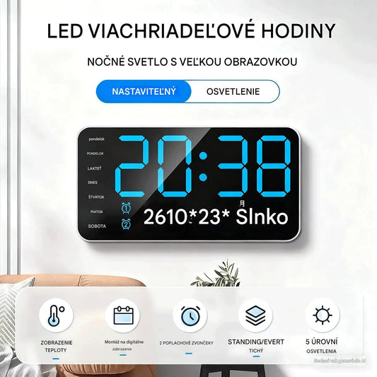 📢📢50% ZĽAVA!! ⏰ Multifunkčné dekoratívne LED digitálne hodiny – ideálne do moderných domácností v Británii