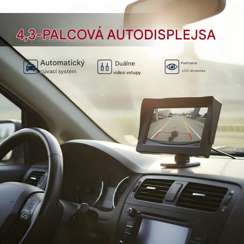 🔥 Univerzálny HD monitor cúvacej kamery pre auto, univerzálny HD monitor cúvania 4,3/7 palca, 12 V.