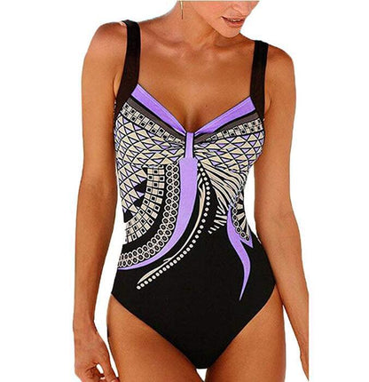 🩱Wyprzedaż sezonowa🏊‍♀️ Nowy strój kąpielowy jednoczęściowy retro 2025 z nadrukiem, bikini