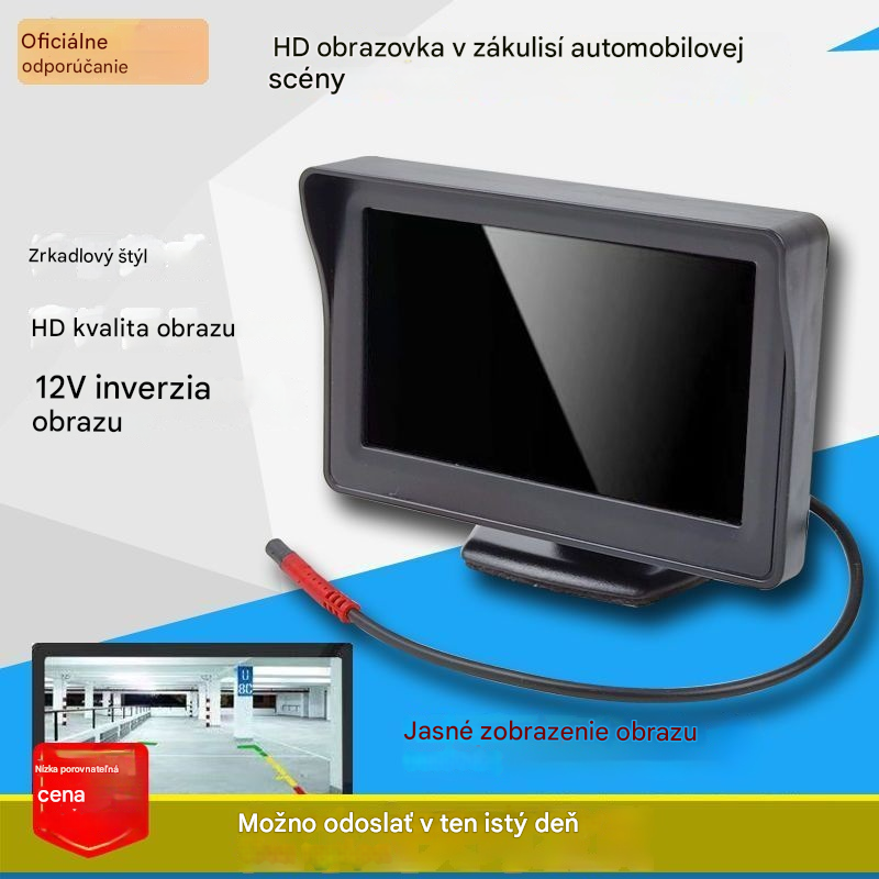 🔥 Univerzálny HD monitor cúvacej kamery pre auto, univerzálny HD monitor cúvania 4,3/7 palca, 12 V.