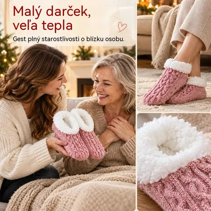 🧦 2 páry: Mäkké domáce ponožky s protišmykovou silikónovou podrážkou a pružným úpletom – doprajte si maximálne pohodlie a teplo!