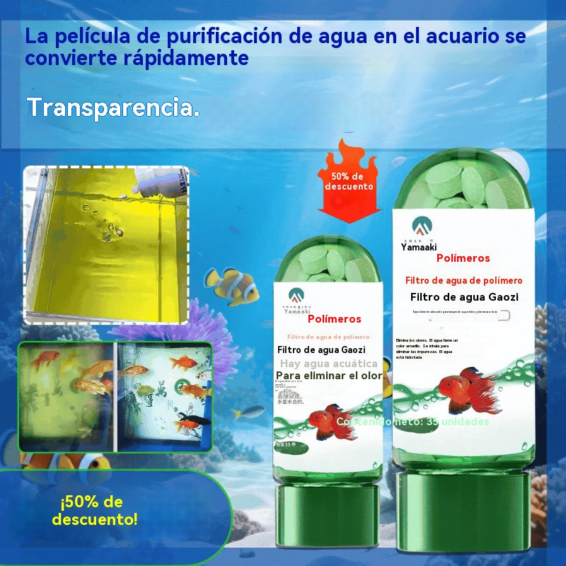 🐟【Compra 1 y llévate 4 gratis】Recibe 5 botellas: las tabletas purificadoras de agua eliminan eficazmente el cloro, las algas y las impurezas, y convierten rápidamente el agua turbia en agua clara.