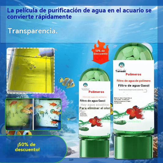 🐟【Compra 1 y llévate 4 gratis】Recibe 5 botellas: las tabletas purificadoras de agua eliminan eficazmente el cloro, las algas y las impurezas, y convierten rápidamente el agua turbia en agua clara.