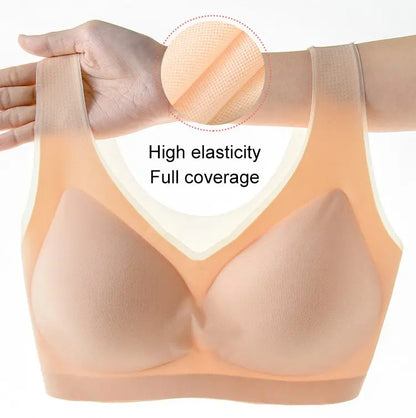 ✨👙【M-5XL】Sujetador sin costuras ultrafino de seda helada: fresco y cómodo.