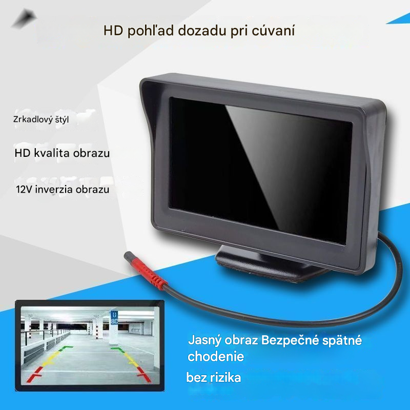 🔥 Univerzálny HD monitor cúvacej kamery pre auto, univerzálny HD monitor cúvania 4,3/7 palca, 12 V.