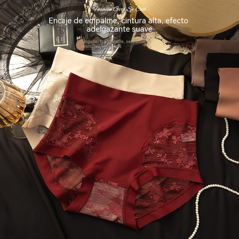 【€33】Un conjunto de 5 piezas: negro + burdeos + beige + marrón + rojo ladrillo --- Ropa interior de encaje sin costuras de alta elasticidad para mujer para control de abdomen, modelado de glúteos y bragas de levantamiento