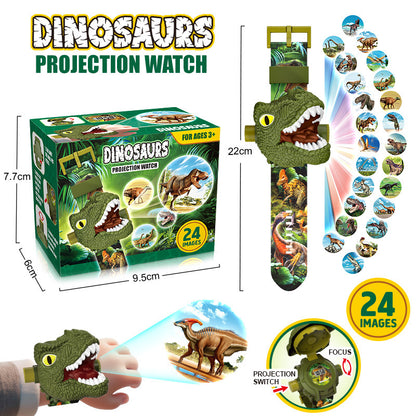 🦖⏰ 【50% de descuento por tiempo limitado】Reloj de proyección de dinosaurios para niños, con 24 proyecciones dinámicas