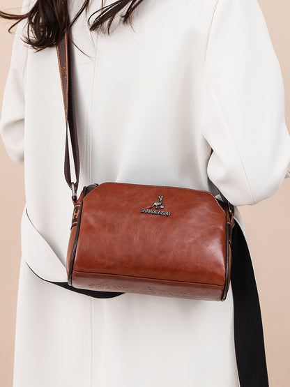 🔥【50% ZĽAVA】👜👜Veľkokapacitná mäkká kožená kabelka, dámska taška cez rameno