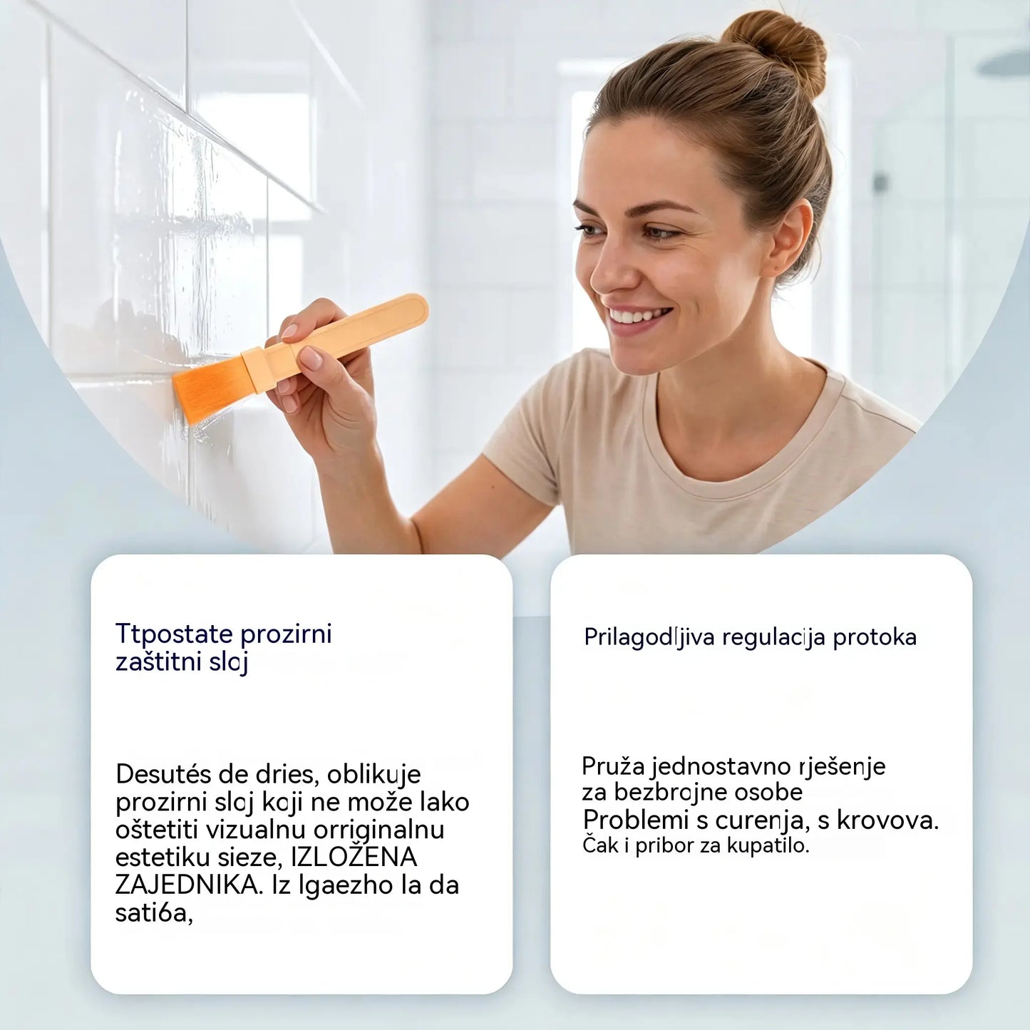 Komplet boja na bazi vode za završnu obradu pločica i kada