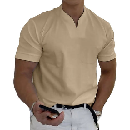 👔【S-5XL】Pánske letné elastické bavlnené tričko s krátkym rukávom