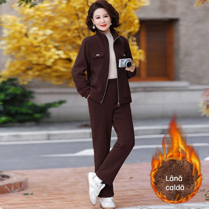 💥【50% de descuento por tiempo limitado】Conjunto casual de mujer de pana gruesa 2025 (chaqueta + pantalón)