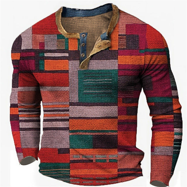 🎁😍【Oferta por ograniczony czas】👔【S-4XL】Męska koszulka z długim rękawem z nadrukiem