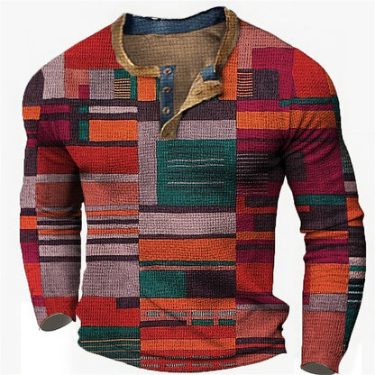🎁😍【Oferta por ograniczony czas】👔【S-4XL】Męska koszulka z długim rękawem z nadrukiem