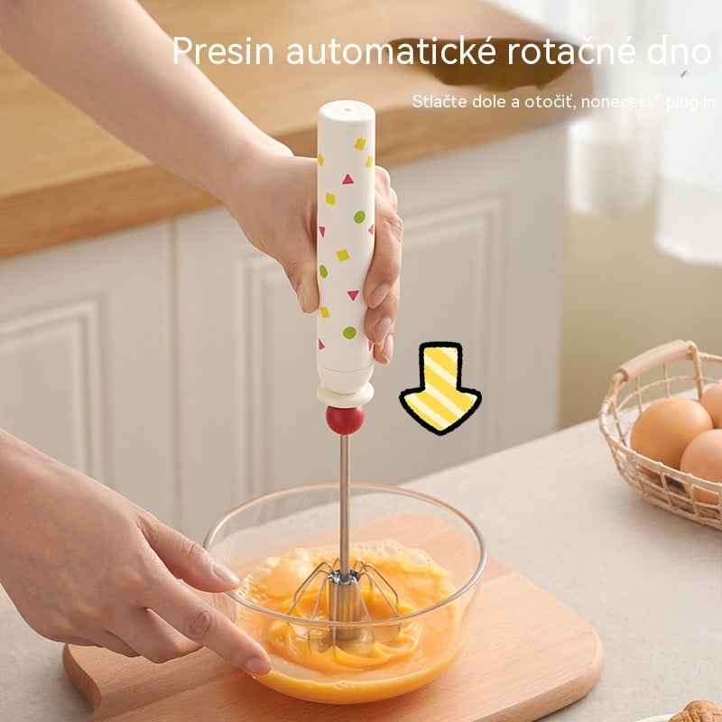 25 €【Dvojdielna sada】🥚 Poloautomatický odnímateľný šľahač vajec vyrobený z nehrdzavejúcej ocele 304 ✨