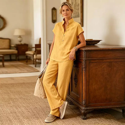✨Traje de mujer 2026, nuevo estilo, algodón y lino.