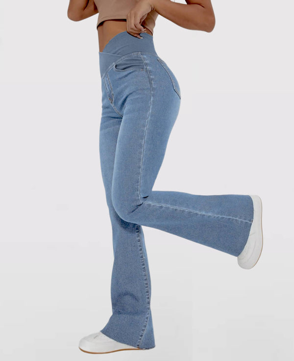 👖✨【50% zľava len po obmedzenú dobu】Super trend! Džínsy s vysokým pásom, ktoré lichotia a zvýrazňujú vaše krivky 💖
