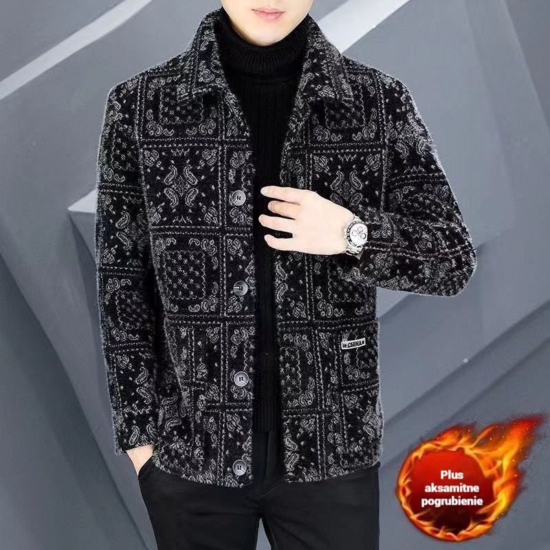 🔥【50% de descuento】Nueva chaqueta cálida para hombre de terciopelo grueso para otoño e invierno