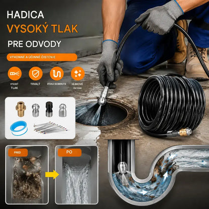 💧Multifunkčný vysokotlakový čistič odtokov / Vybavený vysokotlakovou tryskou a dlhou hadicou / Používa sa na čistenie odtokových potrubí a odstraňovanie upchatia.
