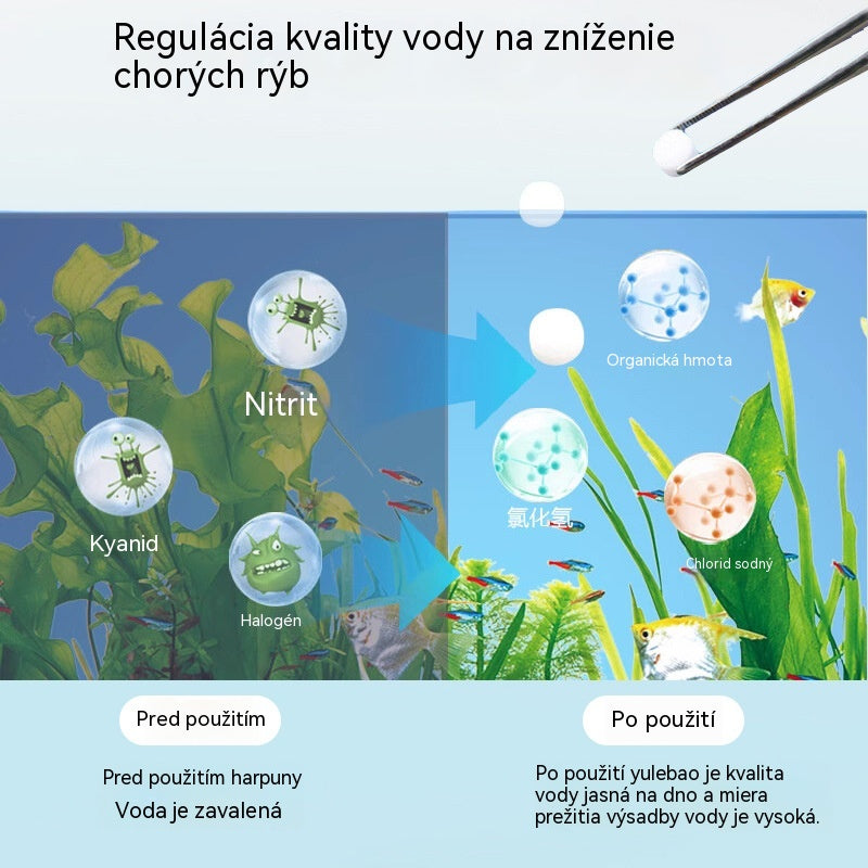 🐟【100 tabliet】【Kúpte 1 a získajte 1 zadarmo】💧 Šumivé tablety na čistenie vody v akváriu a jazierku, okysličovacie tablety na akváriu 🔥