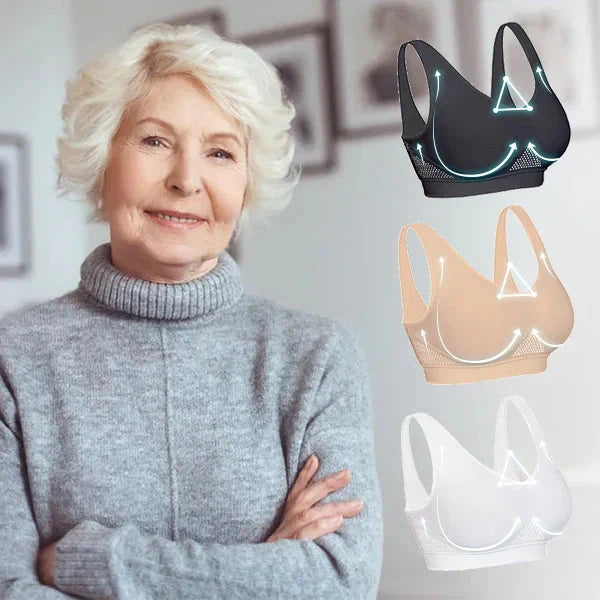 😍【Paquete de 3】Sujetador sin costuras para todas las tallas ❤️ Transpirable y refrescante 【40-120KG】