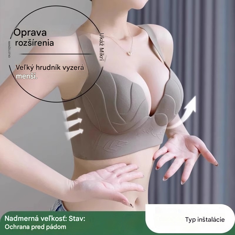 【Kúpte 1 a získajte 1 zadarmo】【2 kusy】 Nová dámska podprsenka pre väčšie veľkosti, pohodlná, podporná, tlmiaca nárazy a s push-up efektom.