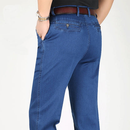 👖【50% DE DESCUENTO】👖 Nuevos jeans de cintura alta para hombre, tallas grandes, colección 2026