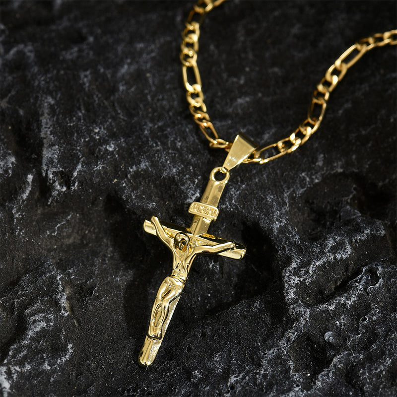 ✨ Collar colgante de cruz de Jesús de alta calidad, símbolo de fe – cómodo de llevar, sin decoloración ✨