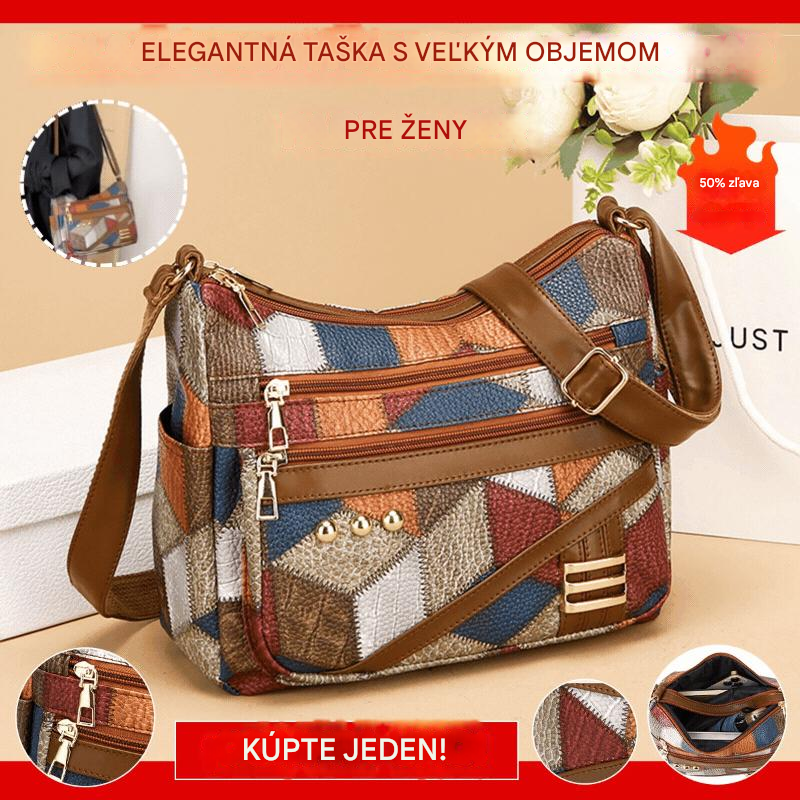 👜🔥 【Posledný deň, časovo obmedzená 50 % zľava】 Nová módna dámska kabelka cez rameno z mäkkého PU v kombinovaných farbách