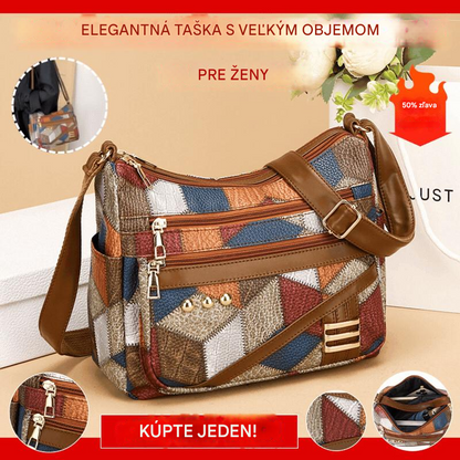 👜🔥 【Posledný deň, časovo obmedzená 50 % zľava】 Nová módna dámska kabelka cez rameno z mäkkého PU v kombinovaných farbách