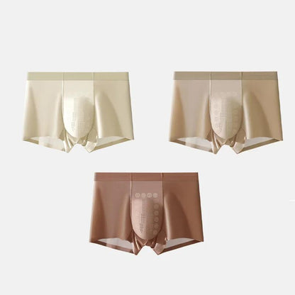 Revoluția Confortului Masculin 2026 ✨ Boxeri Premium din Matase de Gheață cu Tourmaline 🛡️ Antibacterieni 10A (Set de 3 Bucăți)!