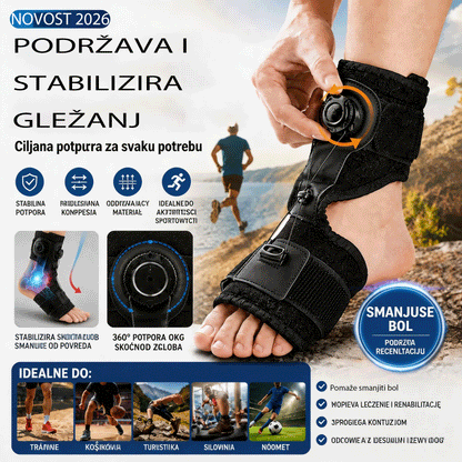 💥 -50% 🦶【2 kom.】Ortoza za spušteno stopalo – Podešavanje kotačićem, stabilizacija i udobnost tijekom cijelog dana.