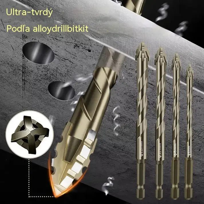 🛠🛠【6-dielna sada 26 eur】【4+5+6+8+10+12 mm】Sada vysokopevnostných 6-drážkových excentrických vrtákov