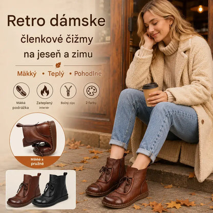 🔥✨【Veľkosti 35-40】🌷👢Predopredaj na začiatok jesene🎉 Dámske retro mäkké kožené topánky