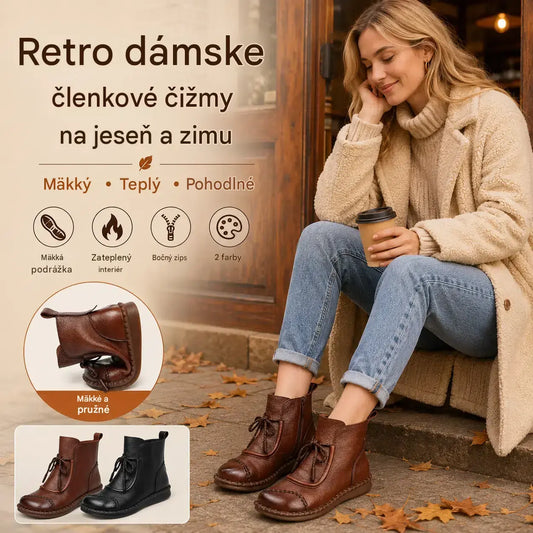 🔥✨【Veľkosti 35-40】🌷👢Predopredaj na začiatok jesene🎉 Dámske retro mäkké kožené topánky