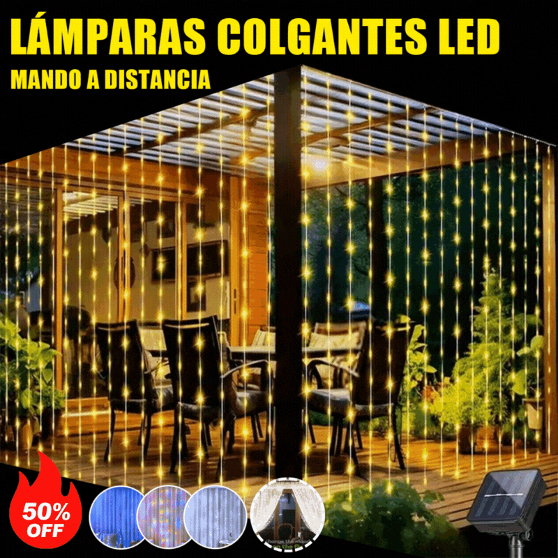 ✨🎄 【Descuento limitado -50%】Nuevas cortinas de luces LED con control remoto USB, perfectas para crear un ambiente cálido y decorativo.
