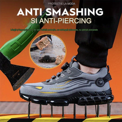 🥾 Kup jeden, drugi gratis 🔥 Męskie wysokiej jakości buty robocze do codziennego użytku, odporne na uderzenia i przebicia, ze stalowym noskiem, wygodne i trwałe, antypoślizgowe