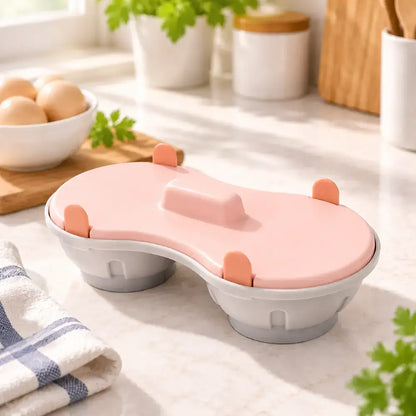 🥚✨ Varič vajec do mikrovlnnej rúry s pokrievkou - Rýchla a praktická nádoba na naparovanie - Bez BPA, pripraví varené vajcia, vajcia na mäkko alebo miešané vajcia za pár minút 🍳