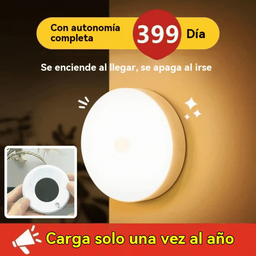 🔥【Compra 1 y llévate 1 gratis】🏡💡Luz LED inteligente que detecta el cuerpo humano, fácil de cargar y práctica
