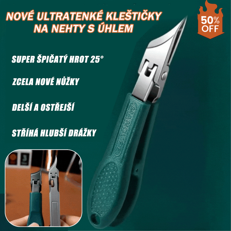✂️💅🔥 【Kúpte 1 a získajte 1 zadarmo】 Nová ultra tenká uhlová klieština na nechty – nevyhnutná pre domácu manikúru