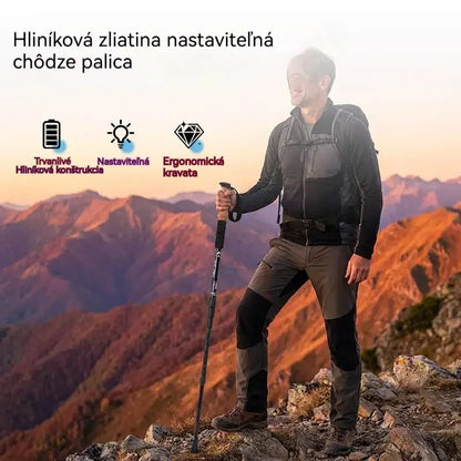 Nastaviteľná treková palica z hliníkovej zliatiny: odolná, tlmiaca nárazy a ľahká