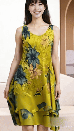 👗🌷[S-5XL] Nowa, miękka bawełniana, elegancka sukienka bez rękawów z nadrukiem na szelkach – 30% zniżki