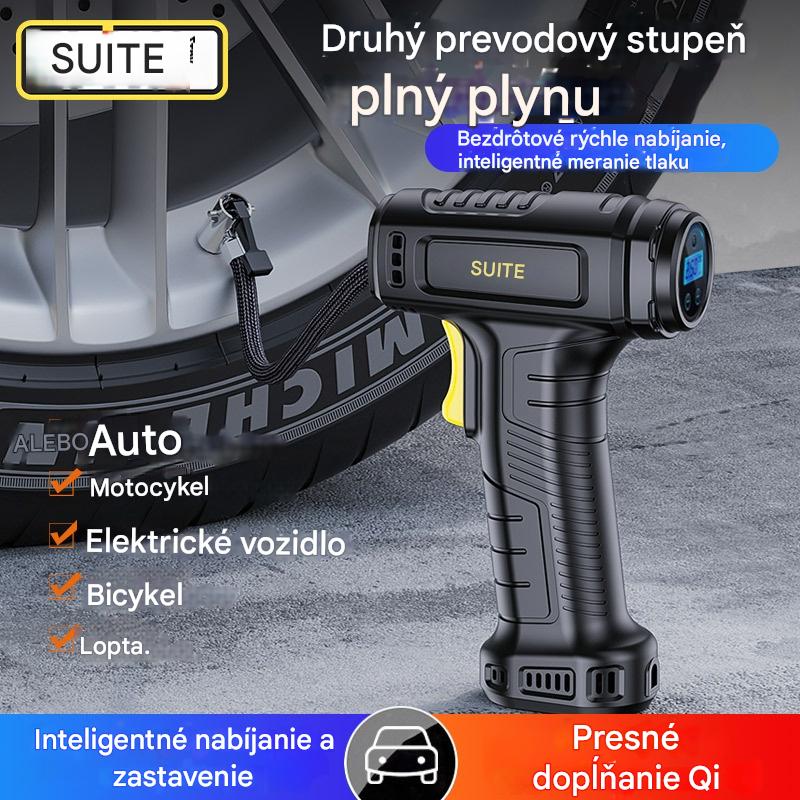 🚗💨Ušetrite 50%✅🔥Multifunkčný bezdrôtový prenosný hustič pneumatík s digitálnym displejom