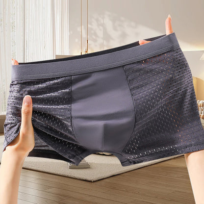 🔥【Compra 6 y llévate 6 gratis】Calzoncillos bóxer de malla transpirable y cómodos para hombre