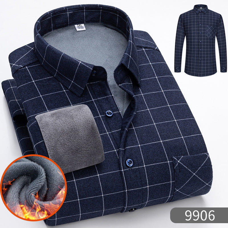 🔥【Αγοράστε 1 και λάβετε 1 δωρεάν】👔【L-5XL】Φθινόπωρο Χειμώνας μακρυμάνικο ζεστό πουκάμισο